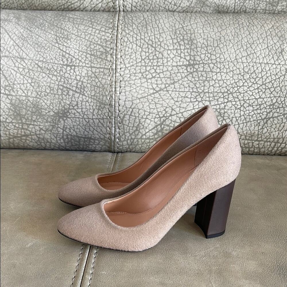 Brooks Brothers Women’s Block Heel Pumps Genuine Leather In Light Brown Size 7.5 - Picture 2 of 13